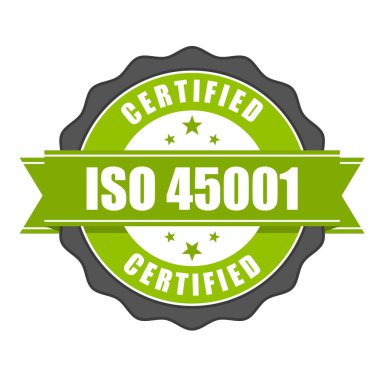 ISO 45001 standart sertifika rozet - sağlık ve güvenlik