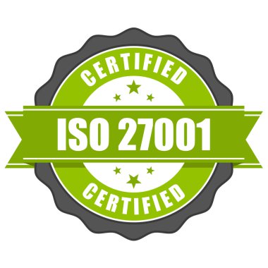 ISO 27001 standart sertifika rozet - bilgi güvenliği mana