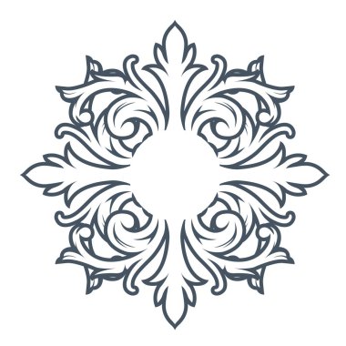 Dekoratif monogram tasarım öğesi