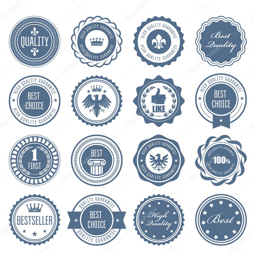 Emblems, badges and stamps - awards and seals designs