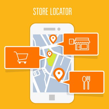 Mağaza Konum Belirleyicisi izci app ve cep telefonu gps navigasyon 