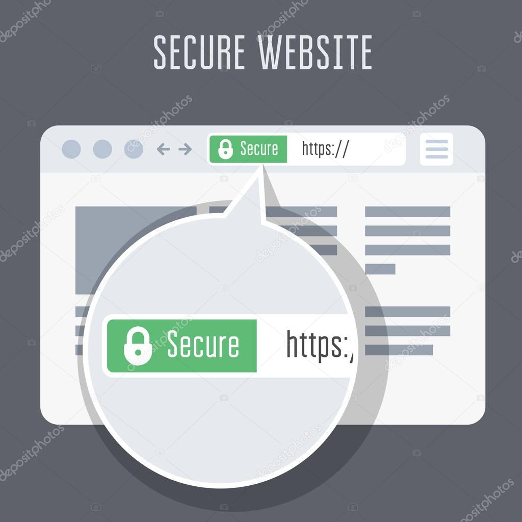 Website with ssl certificate - green address bar in browser wind
