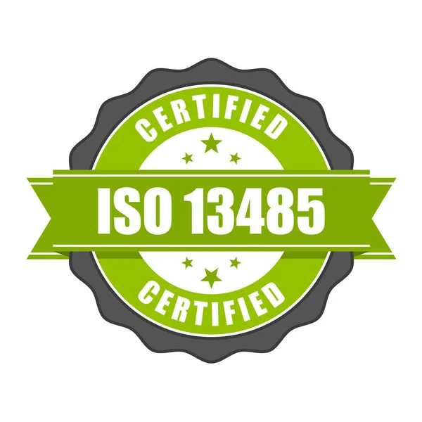 Iso 13485 標準証明書バッジ - 医療機器 — ストックベクタ