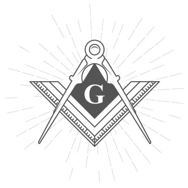 Mason sembolü - Illuminati logolu pergel ve cetvel