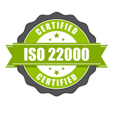 ISO 22000 standart sertifika rozet - gıda güvenliği yönetimi