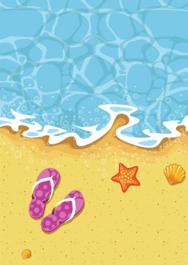 Sahil kumu - yaz tatili üzerinde dalga deniz