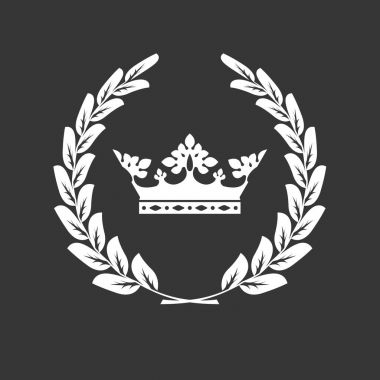 Taç ve defne çelengi - aile blazon veya arması