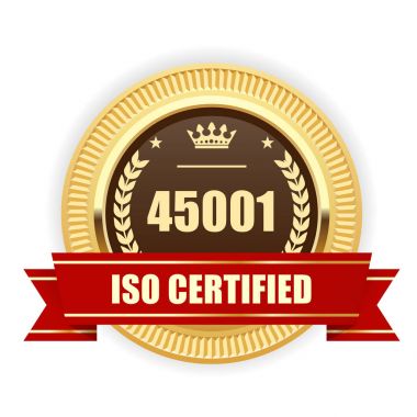 ISO 45001 sertifikalı madalya - iş sağlığı ve güvenliği