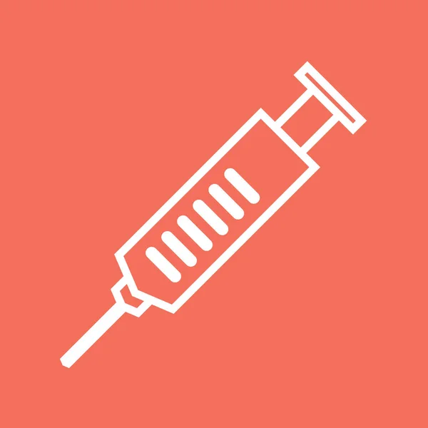 Spritze einfaches Symbol - Injektion und Impfung Symbol — Stockvektor