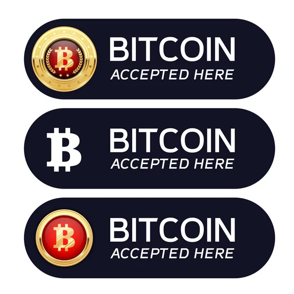 Bitcoins burada banner - cryptocurrency simgesi kabul