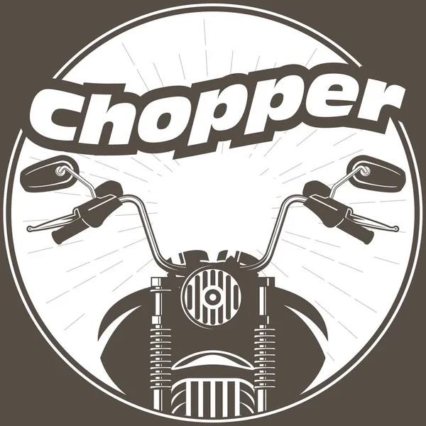 Chopper-Moto-Lenker mit Rückspiegel — Stockvektor