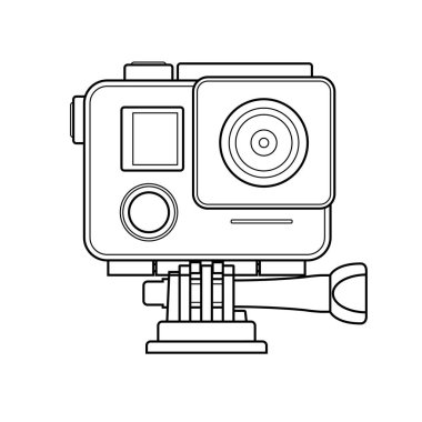 Basit eylem kamera simgesi anahat tarzı