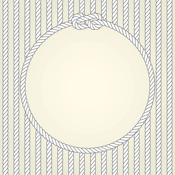 Рамка круглої мотузки в морській тематиці — стоковий вектор