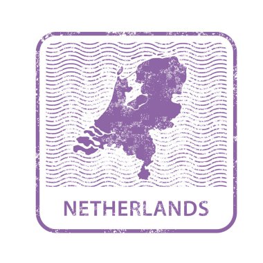 Hollanda posta damgası - Holland counrty taslağını
