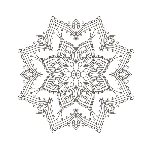 Etniczne mandali design - artystycznej mandala wzór w stylu henną — Wektor stockowy