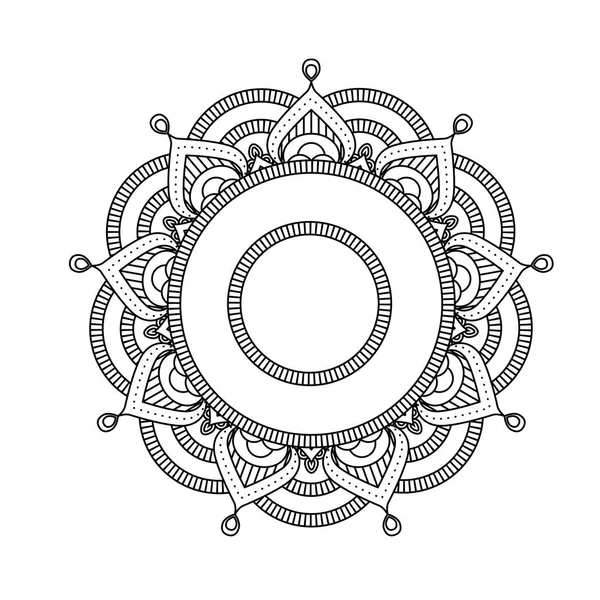 Indian mandala - stil floare model rotund marocan — Vector de stoc