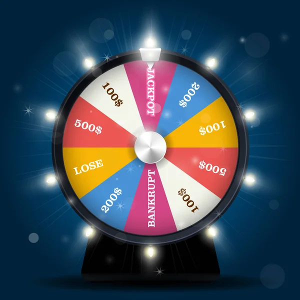 Jackpot sulla ruota della fortuna - vincita della lotteria — Vettoriale Stock