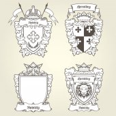 Coat of arms and blazons - heraldic shields and imperial emblems