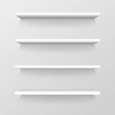 Boş raflar, boş perakende mağazası, süpermarket rafı. 