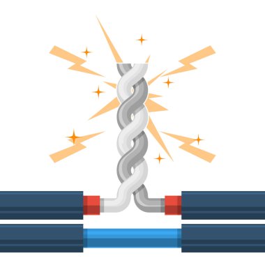 Kabloların bükülmesi kısa devre, yüksek gerilimli kablo şant fay, kısa devre