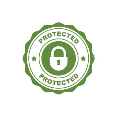 Korunuyor - güvenlik ve güvenlik kilidi asma kilitli, savunma standardının sembolü