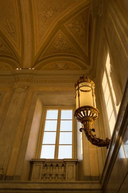 Fresklerle tavan ve dekore edilmiş lamba tutucu Villa Reale Monza