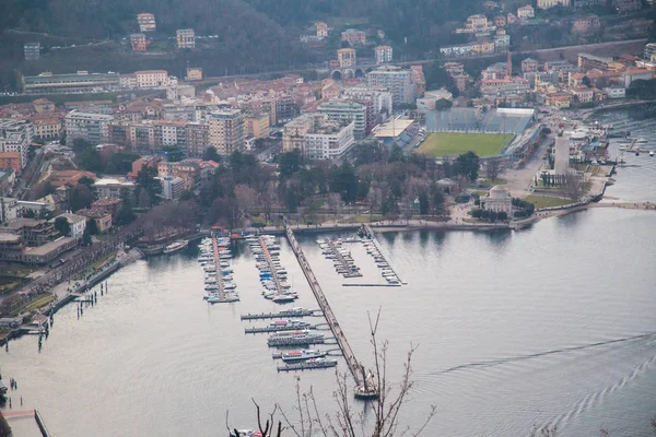 Vista aérea no porto de Como — Fotografia de Stock