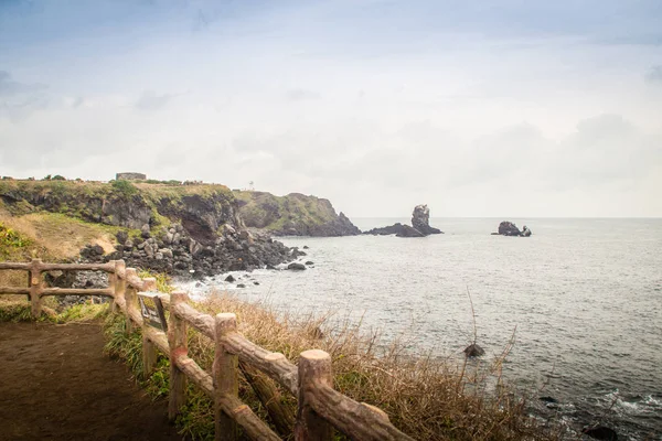 Όμορφο τοπίο του Seopjikoji σε Jeju Island, Νότια Κορέα — Φωτογραφία Αρχείου