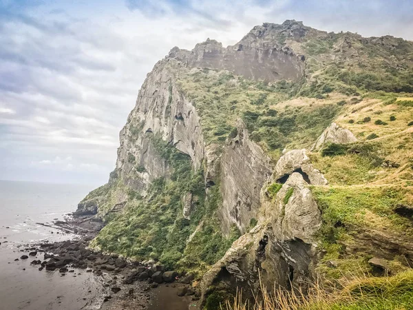 Seongsan Ilchulbong (Ανατολή ηλίου Peak) για Jeju Island στη Νότια Κορέα — Φωτογραφία Αρχείου