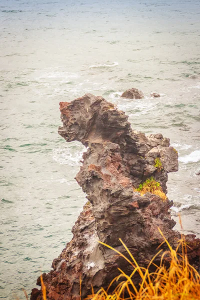 Yongduam también conocido como roca cabeza de dragón en la isla de Jeju, Corea del Sur — Foto de Stock