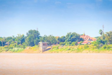 Yeni bina inşaat içinde Lao, görüntülemek Nongkhai, Tayland