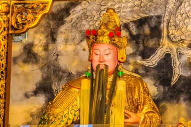 Çin tanrılar heykelleri-ebilmek var olmak seen Wenwu Tapınağı'Puli County, Tayvan