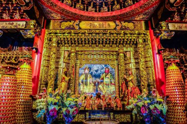 Çin tanrılar heykelleri-ebilmek var olmak seen Wenwu Tapınağı'Puli County, Tayvan