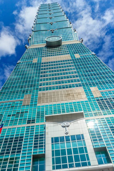 Ταϊπέι Ταϊβάν Νοεμβρίου 2015 Ταϊπέι 101 Πύργος Θέα Από Μπροστινό — Φωτογραφία Αρχείου
