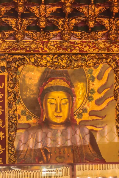 Schöne Guanyin Skulptur Lungshan Tempel Von Manka Buddhistischer Tempel Wanhua — Stockfoto