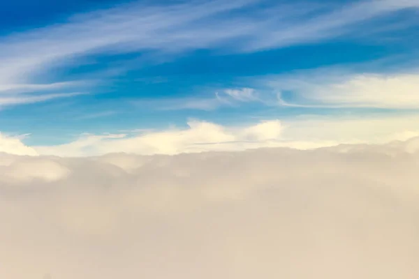 Gyönyörű Cloudscape Égbolt Légi Nézetből Szépség Természet Felülnézeti Felhők Fehér — Stock Fotó