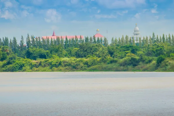 Hermosa Vista Del Río Luna Cerca Universidad Ratchathani Ubon Rachathani —  Fotos de Stock