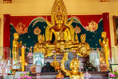 Güzel Buda görüntü heykel Anek para Sala (Viharn Sien), Pattaya, Tayland Tayland-Çince tapınakta. 1987 yılında inşa edilmiş ve ilgi çekici popüler turistik biridir