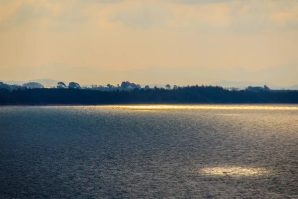 Beau Lever Soleil Sur Mer Matin Par Temps Nuageux Que — Photo