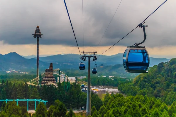 Sun Moon Lake Ropeway Cênico Serviço Teleférico Gôndola Que Conecta — Fotografia de Stock