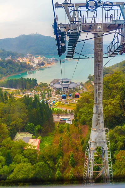 Nantou Taiwan Novembro 2015 Sun Moon Lake Ropeway Serviço Teleférico — Fotografia de Stock