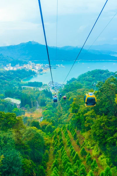 Sun Moon Lake Ropeway Cênico Serviço Teleférico Gôndola Que Conecta — Fotografia de Stock