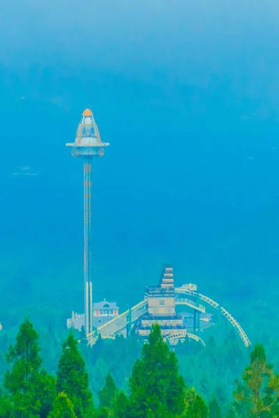 Ufo Tower Tallest Free Fall Ride Formosa Aboriginal Culture Village — Stock Photo, Image