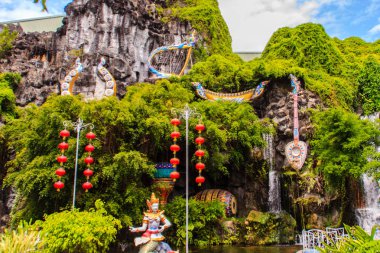 Phuket fantasea, Phuket şehir, Tayland genel tema parkı girişinde güzel Heykel Sergisi
