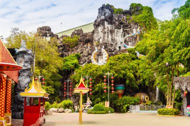 Phuket fantasea, Phuket şehir, Tayland genel tema parkı girişinde güzel Heykel Sergisi