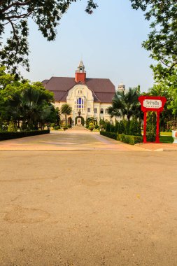 Phetchaburi, Tayland - 19 Mart 2015: Güzel manzara ve mimari, Phra Ramratchaniwet Sarayı (Wang Ban Peun), eski Kral Rama 5 palace, ana turistik merkezleri: Phetchaburi, Thailand