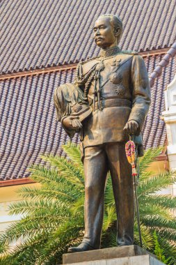 Kral Chulalongkorn (Rama V) Phra Ramratchaniwet Sarayı'nda (Wang Ban Peun), eski pirinç heykeli Kral Rama 5 palace, ana ortak turistik merkezleri: Phetchaburi, Thailand