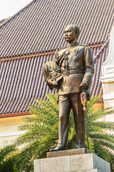 The brass statue of King Chulalongkorn (Rama V) at Phra Ramratchaniwet Palace (Wang Ban Peun), former the king Rama 5 palace, one of the main public tourist attractions in Phetchaburi, Thailand