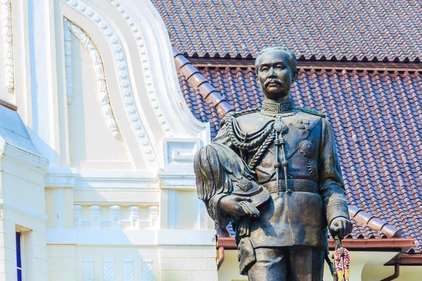 Ορειχάλκινο Άγαλμα Του Βασιλιάς Chulalongkorn Rama Στο Phra Ramratchaniwet Palace — Φωτογραφία Αρχείου