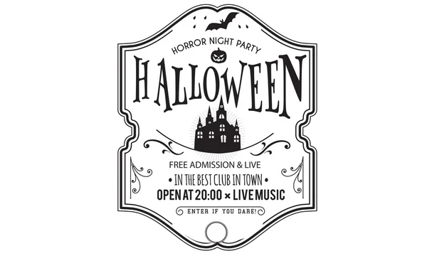 Halloween gece parti davetiye kartı vektör